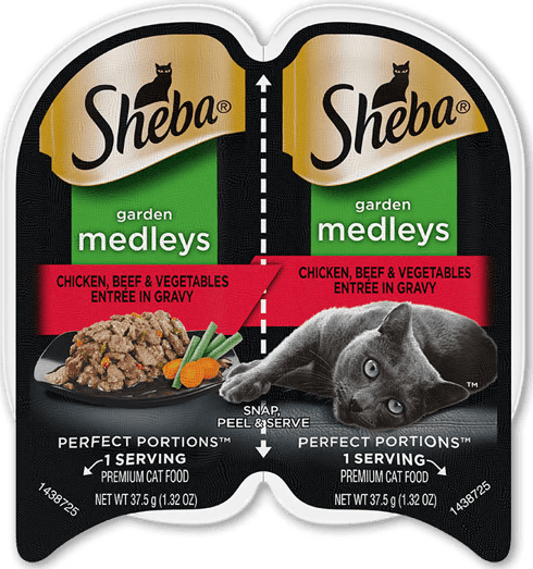 Sheba Garden Medleys Chicken, Beef & Vegetables In Gravy
